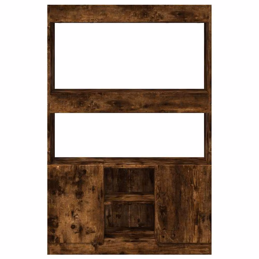 Berkfield Home Smoked Oak Highboard in Brown, W/D/H: 92 x 33 x 140 cm – 4