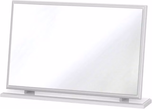 Welcome Balmoral Large Rectangular Tabletop Dressing Mirror in White High Gloss