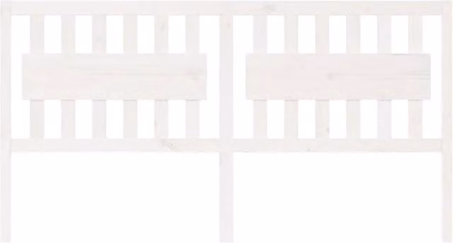 Berkfield Home Beautiful Bed Headboard in White Solid Wood Pine, W: 185.5 cm, D: 4 cm, H: 100 cm