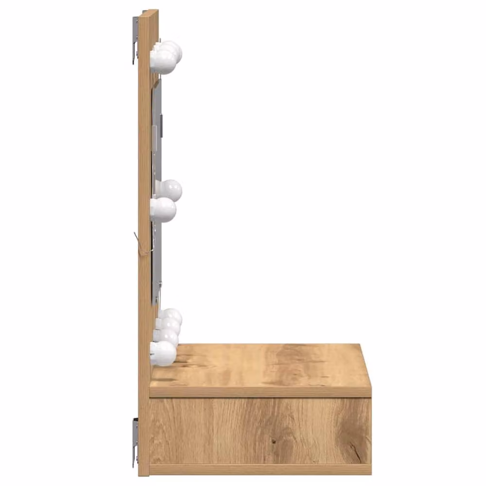 Berkfield Home Artisan Oak Vanity Unit with Mirror in Brown, W/D/H: 60 x 31.5 x 62 cm – 4
