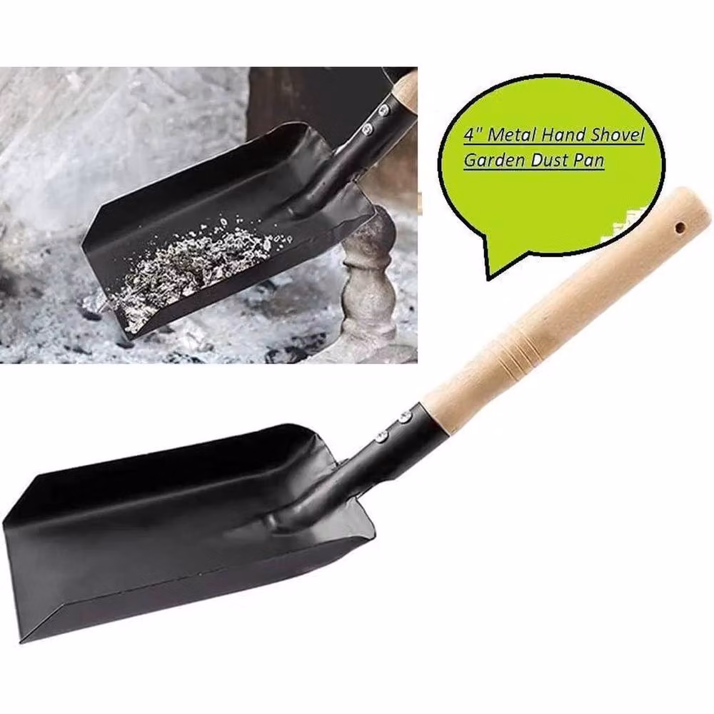 Havendro Set of 2 Black Coated Steel Fireside Coal Shovels and Dustpans – 2