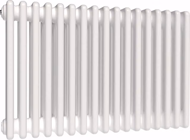 Lux Heat White Horizontal 4 Column Traditional Steel Radiator, H: 50.0 cm, W: 78.5 cm, D: 16.0 cm