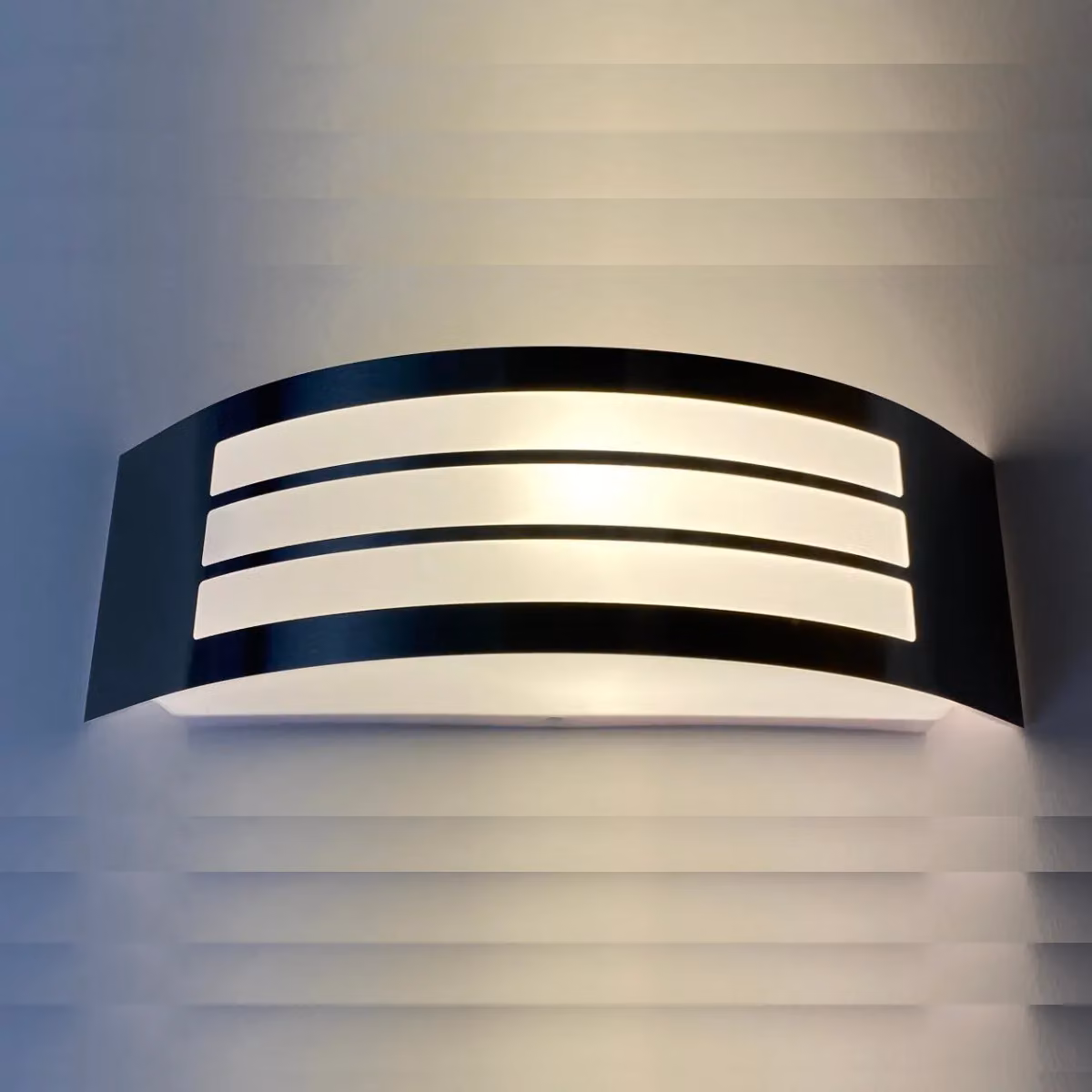 CGC Lighting Striker Black Curved Arc Outdoor Wall Light – 2