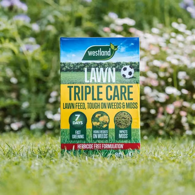 Aftercut Triple Care Lawn Feed Granulate for Fast Greening, Moss and Weed Control, 350m2