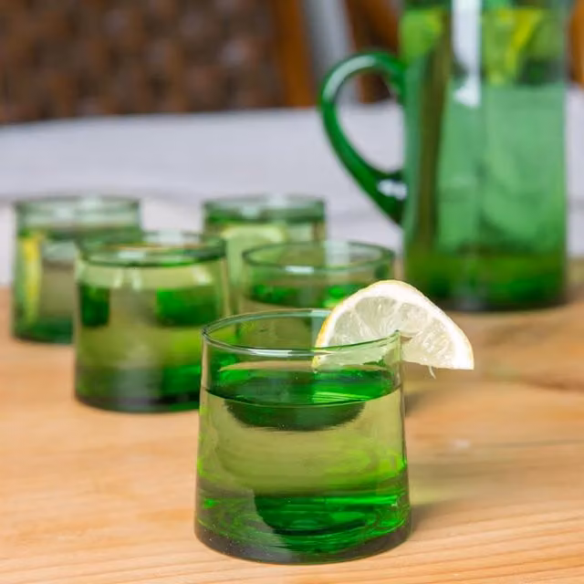 Nicola Spring Green Recycled Glass Tumbler, 0.2 l