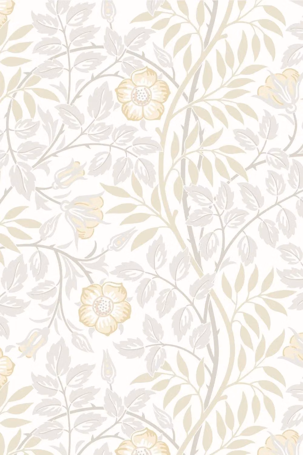 Hoopla Walls Rosehip Trail Matt Botanical Floral Wallpaper in Beige – 2