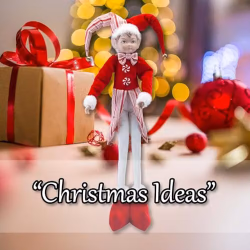VFM e-Store Christmas Standing Elf Decoration, Red and White Striped Textile, H 66 cm x W 14 cm – 4