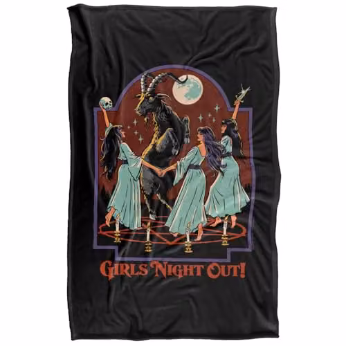 Steven Rhodes Girl's Night Out Super Soft Fleece Throw Blanket, Multicolour, W/D/H: 91 x 147 cm – 5