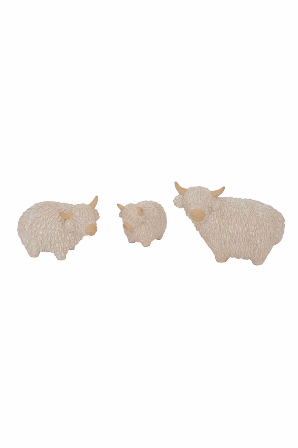 KDMD Alora Large Ceramic Highland Cow Sculpture in Brown Rustic Tabletop Decor – 2