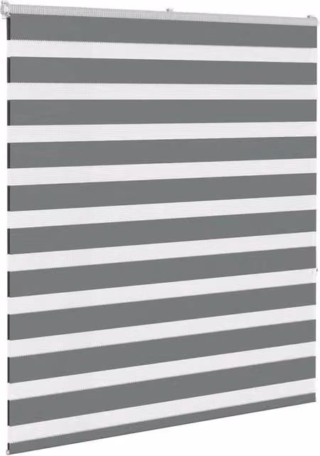 Berkfield Home Elegant Zebra Blind in Dark Grey, W: 120 cm, H: 150 cm – 1