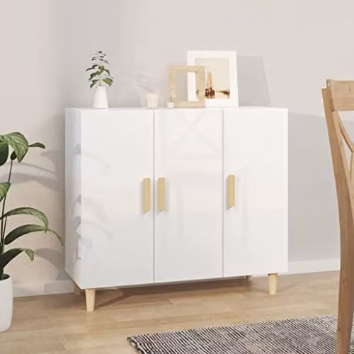 vidaXL Sideboard Console Cabinet in Concrete Grey Engineered Wood – 3
