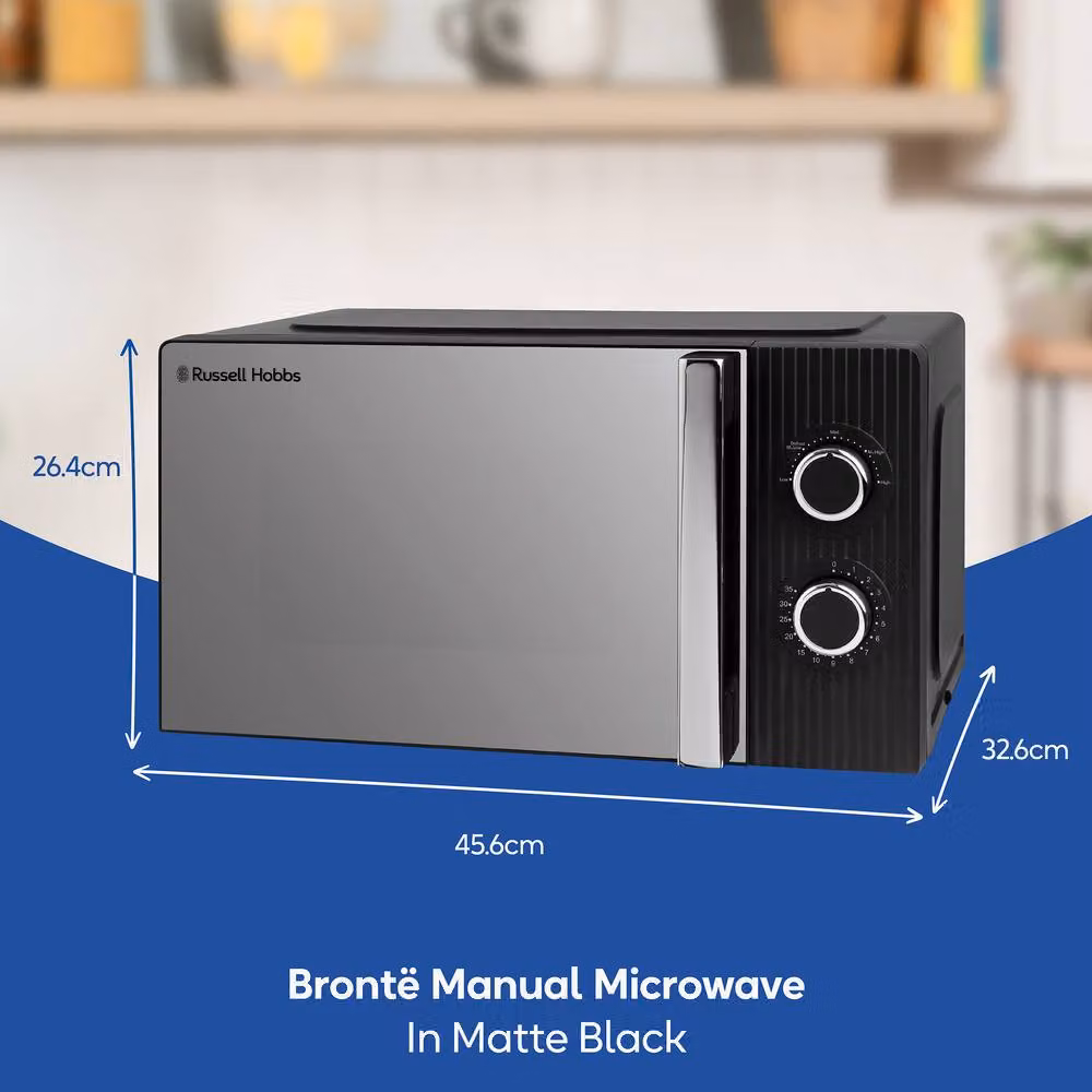 Russell Hobbs Bronte 20 Litre Black Manual Solo Microwave RHMM833B – 4