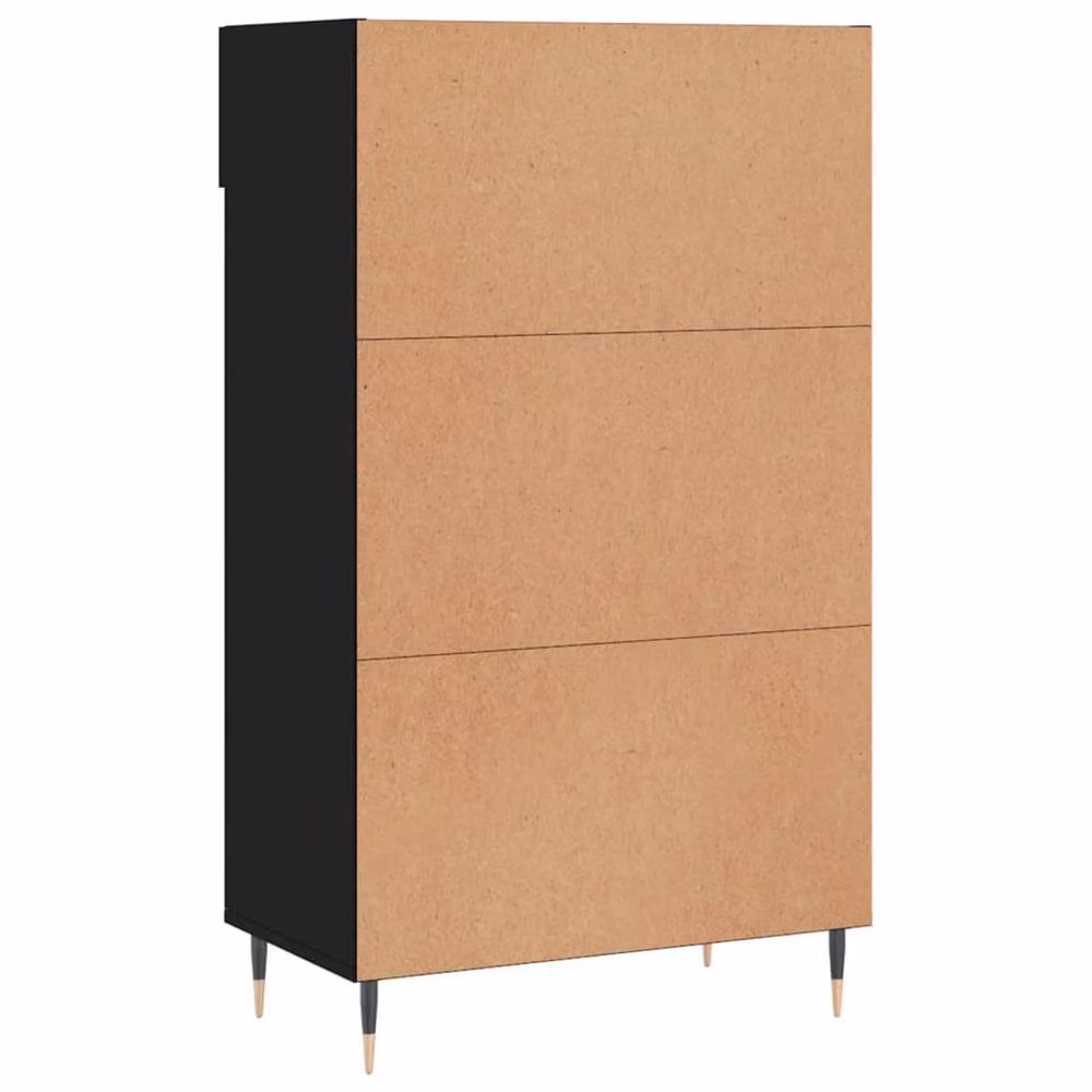 Berkfield Home Modern Black Shoe Cabinet with Hinged Doors and Internal Shelves, W/D/H: 60 x 35 x 105 cm – 5