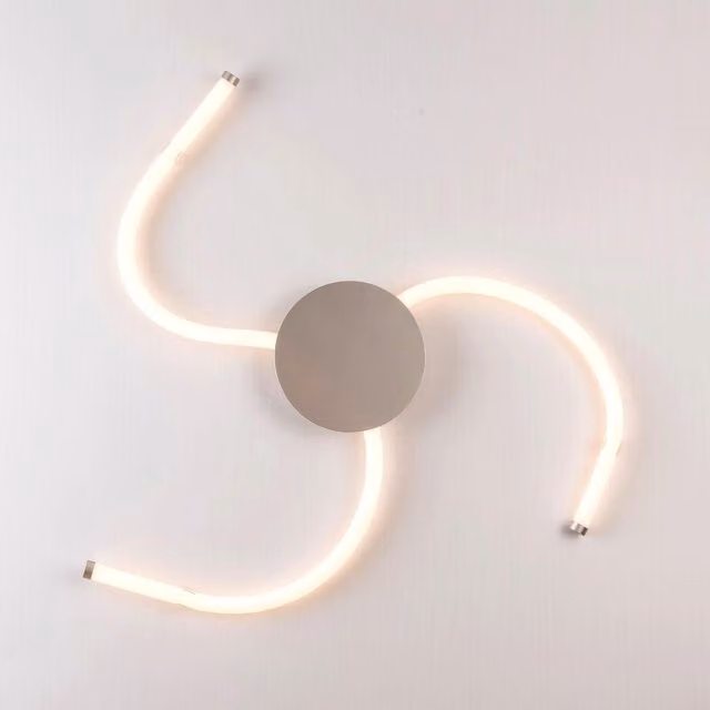 Harper Living LED 3 Light Adjustable Flush Ceiling Light in Silver