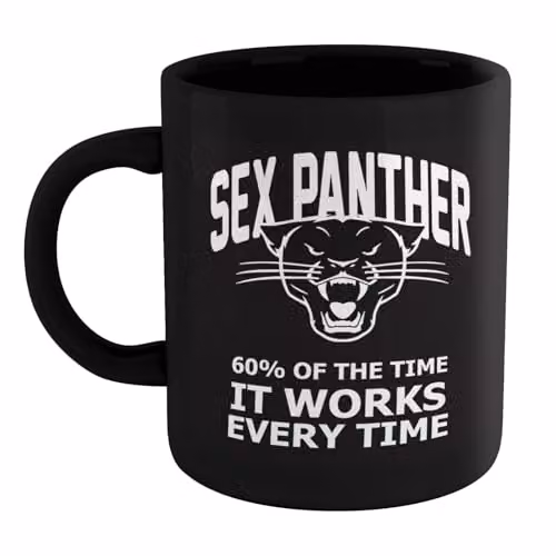 Zavvi Anchorman Sex Panther Ceramic Mug in Black and Multicolour