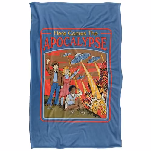 Steven Rhodes Here Comes The Apocalypse Multicolour Super Soft Fleece Throw Blanket W/D/H: 91 x 147 cm – 5
