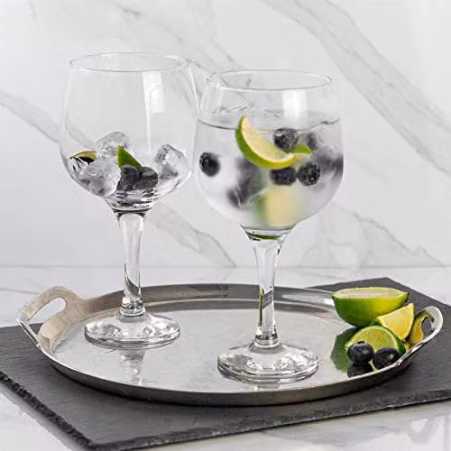 LAV Combinato Gin Balloon Cocktail Glasses, Clear, Pack of 6, 730ml – 2
