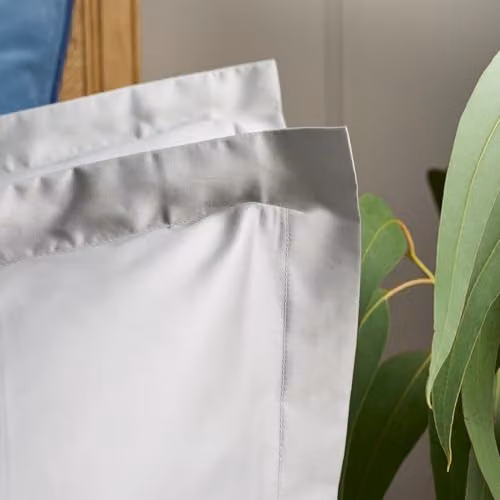 Christy 400TC Luxury Mako Satin Cotton Pillowcases, 2 Pack, Silver Grey – 3