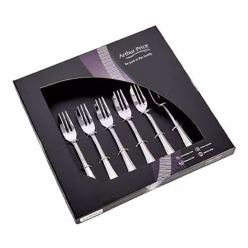 Arthur Price Grecian Polished Stainless Steel Pastry Fork Set of 6 in Silver – 3
