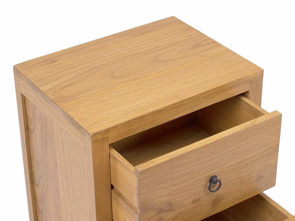 Vente-unique PILABO 2 Drawer Chest in Light Oak Mindi Wood – 3