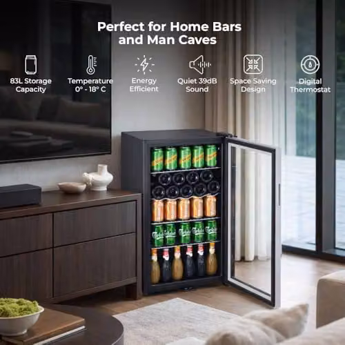 Subcold Super85 LED Under-Counter Drinks Fridge, Silver, 85L – 7