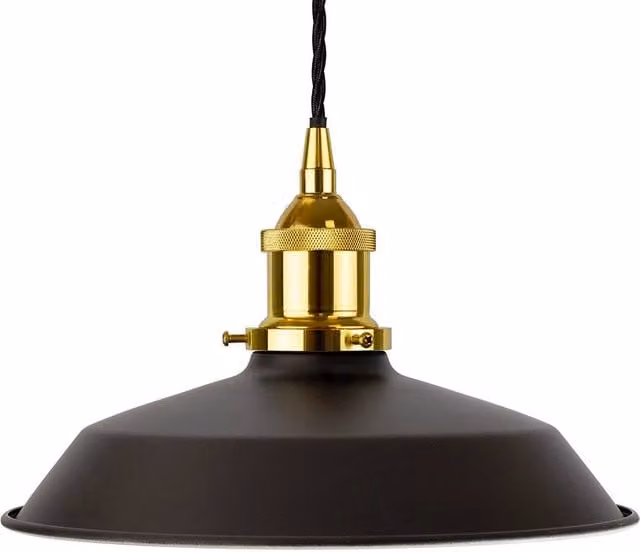SE Home Trinity Small Metal Pendant Light in Matt Black and Gold