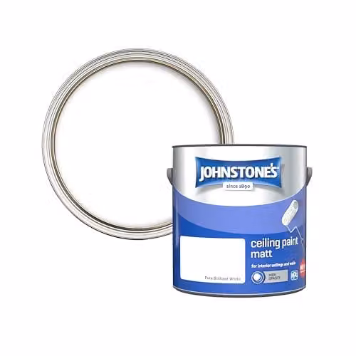 Johnstone's Matt Ceiling Paint in White, 2.5L