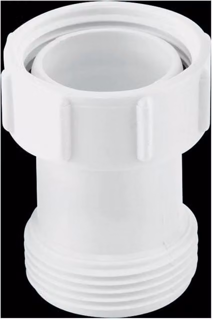 McAlpine White Plastic 1.25 inch BSP Female x BSP Male Coupling – 1