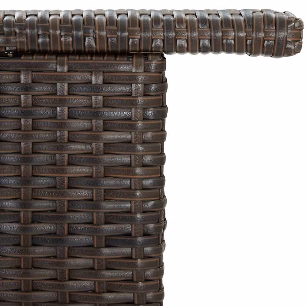 Berkfield Home Brown Poly Rattan Garden Bar Table W/D/H: 120 x 55 x 110 cm – 4