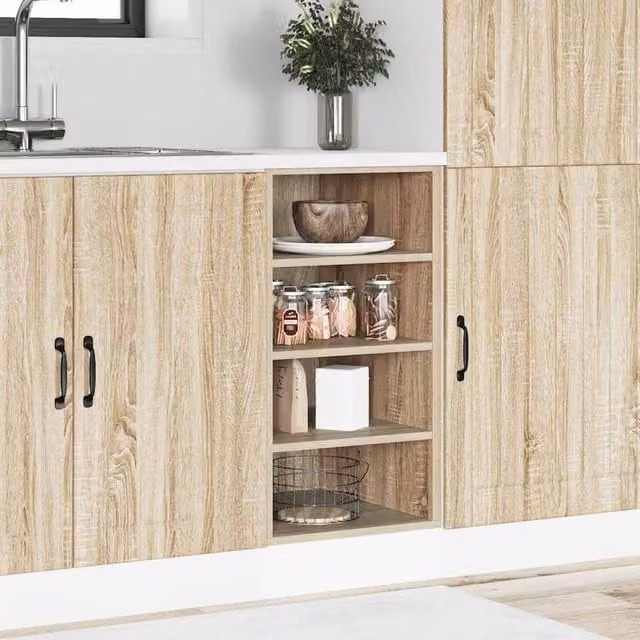 Berkfield Home Sonoma Oak Base Unit in Beige, W: 40 cm, D: 44.5 cm, H: 81.5 cm