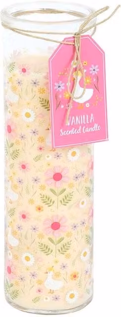 Something Different Vanilla Daisy & Duck Tube Candle in White