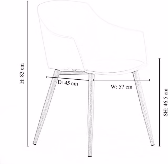Life Interiors Eden Single Plastic Dining Chair with Padded Synthetic Leather Cushions in White