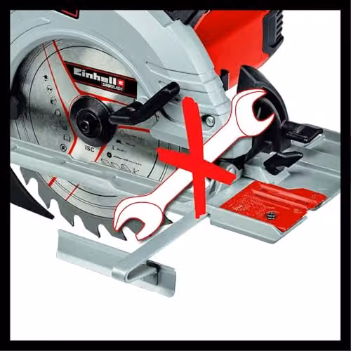 Einhell Red Hand-Held Circular Saw with 1500W Power and 5500 RPM – 4