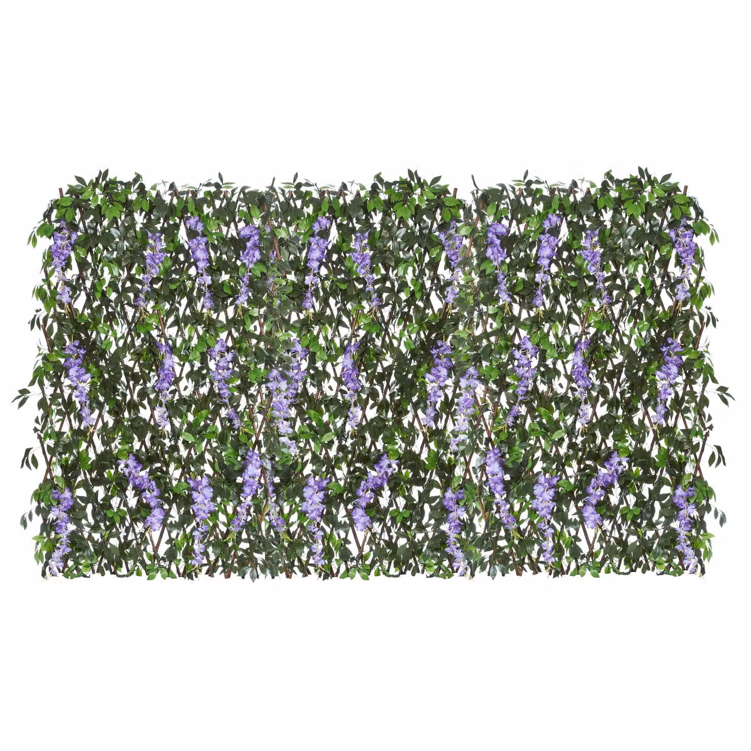Marco Paul Artificial Wisteria Purple Expandable Willow Trellis Garden Privacy Screen, W/H: 90 x 180 cm – 6
