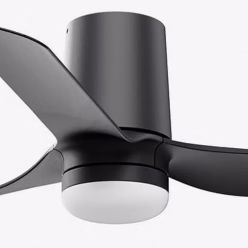 Faro Barcelona Mini Punt Tub Smart LED Ceiling Fan, Black, 90 cm – 3