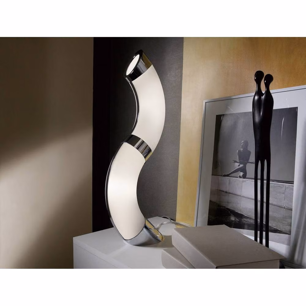 Netlighting Guss Modern Wall Lamp with 2 E27 Lights in Polished Chrome and White – 4