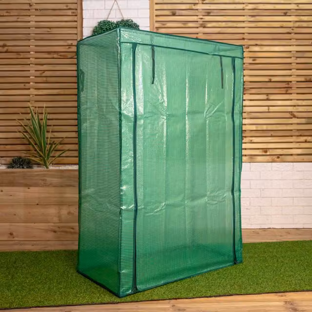 Samuel Alexander Green Outdoor Tomato Greenhouse with Steel and Plastic Frame