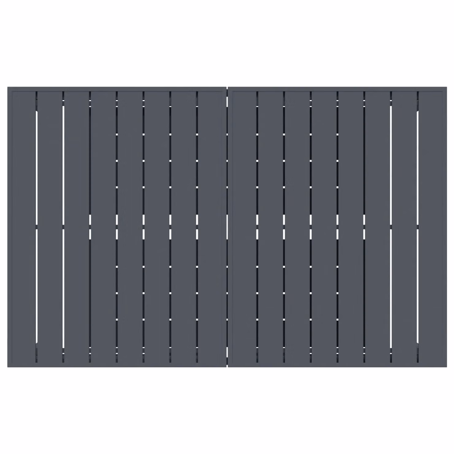 Berkfield Home Extension Tables, 2 Piece Set in Anthracite Grey Metal, W/D/H: 210 x 90 x 73 cm – 2