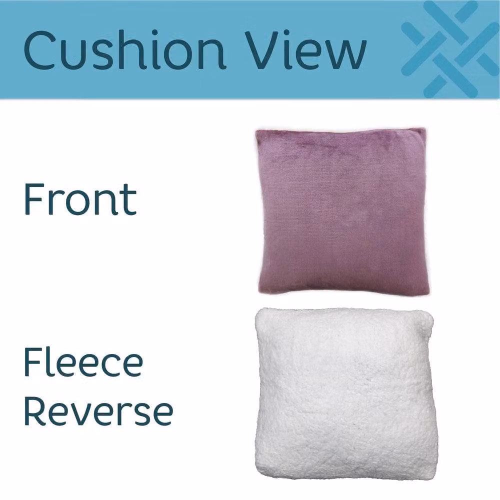 Duncan Stewart Personalised Sherpa Style Square Cushion in Purple and Cream, W/D/H: 45 x 45 x 45 cm – 4