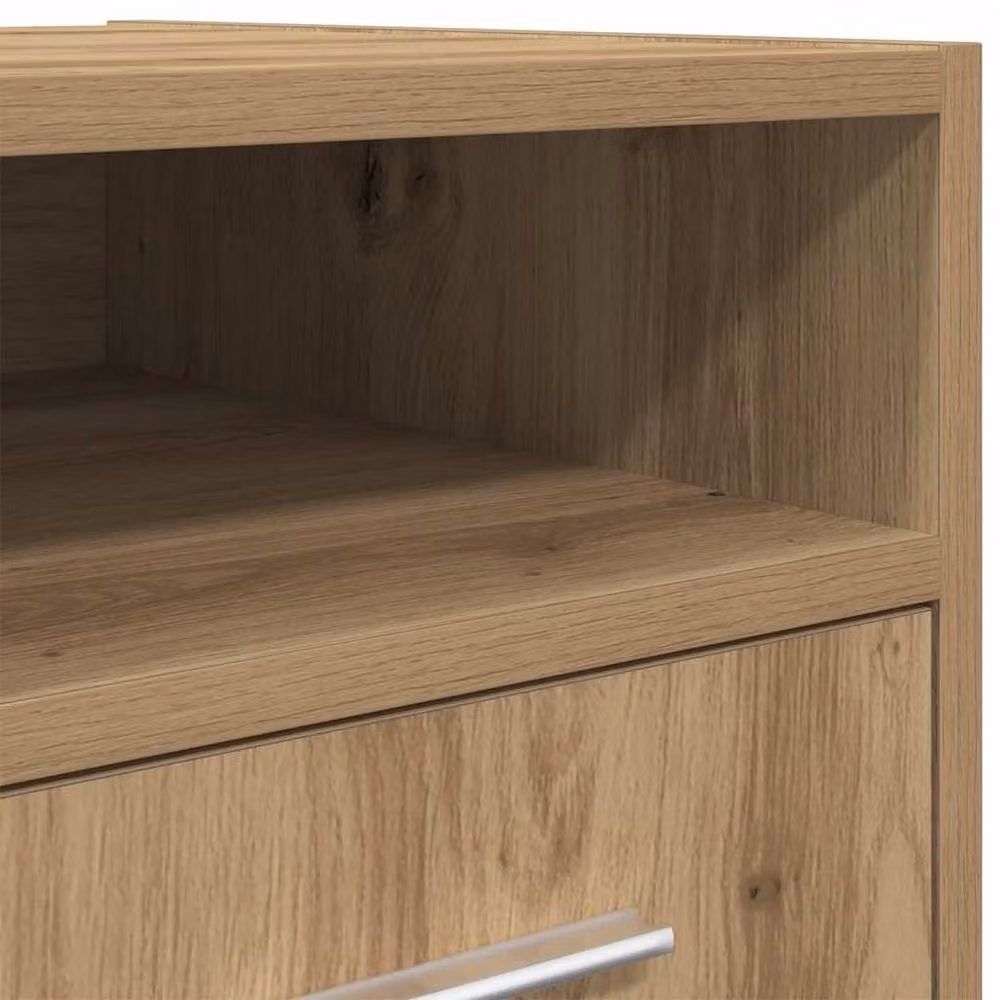 Berkfield Home Classic Freestanding Cabinet with Wheels in Artisan Oak Brown, W/D/H: 33 x 38 x 60 cm – 3