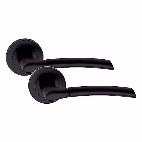Golden Grace Indiana Door Handles with 2.5 inch Latch, 5 Pairs, Matt Black – 3