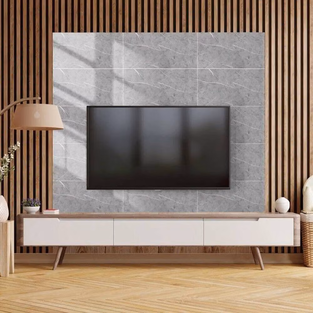 PAWNORA Castle Grey Marble Tile Stickers, 60 Pieces, Stone Look Glass Finish – 4