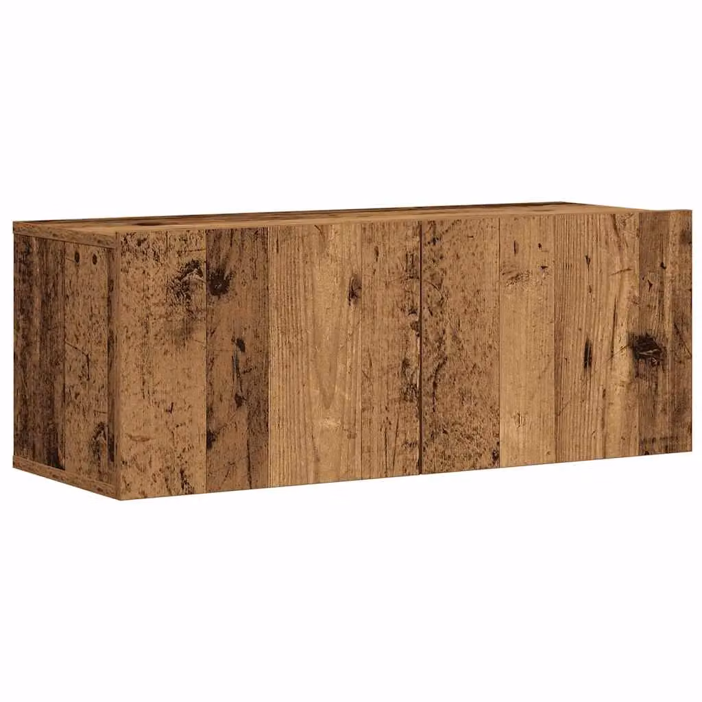 Berkfield Home 7 Piece Wall-mounted Classic TV Cabinet Set in Brown Engineered Wood – 4