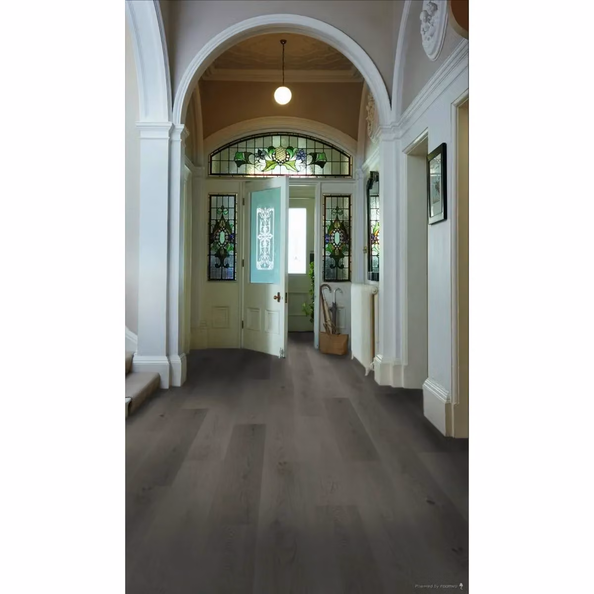 Vinyl Flooring UK Colonia Glue-Down Luxury Wood-Look Vinyl Tiles in Grey, 15 Planks, Covers 3.37sqm – 4