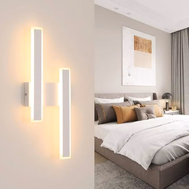Goeco Modern LED Wall Light, 32 W, Warm White 3000 K, White