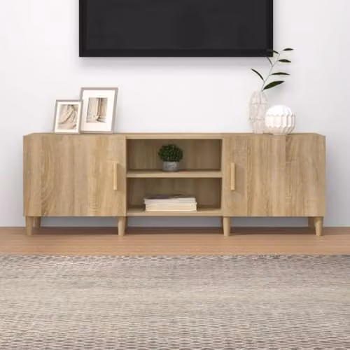 vidaXL Classic Oak TV Cabinet in Brown and Beige, W/D/H: 150 x 30 x 50 cm – 2