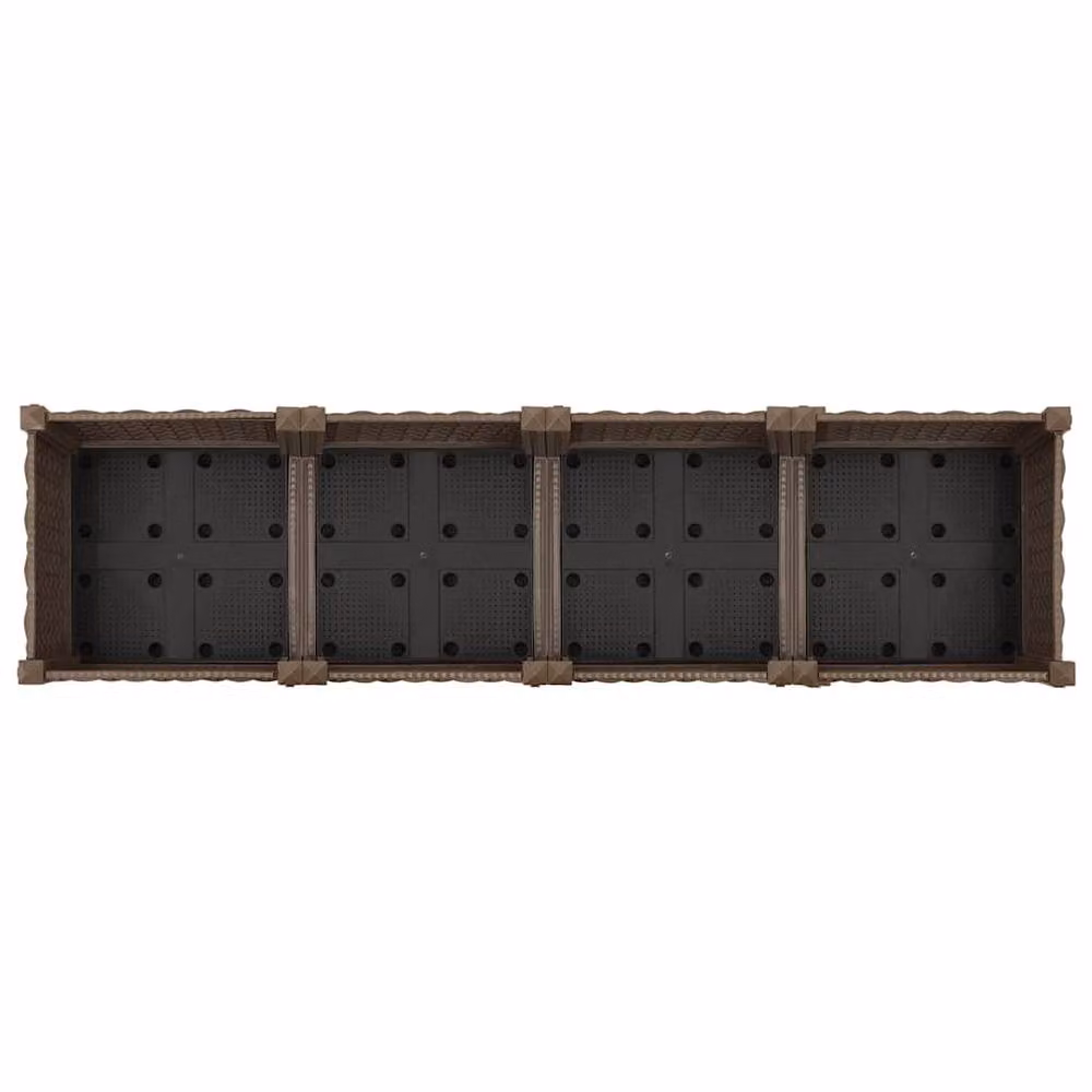 Berkfield Home Brown Polypropylene Raised Bed W/D/H: 160 x 40 x 71 cm – 4
