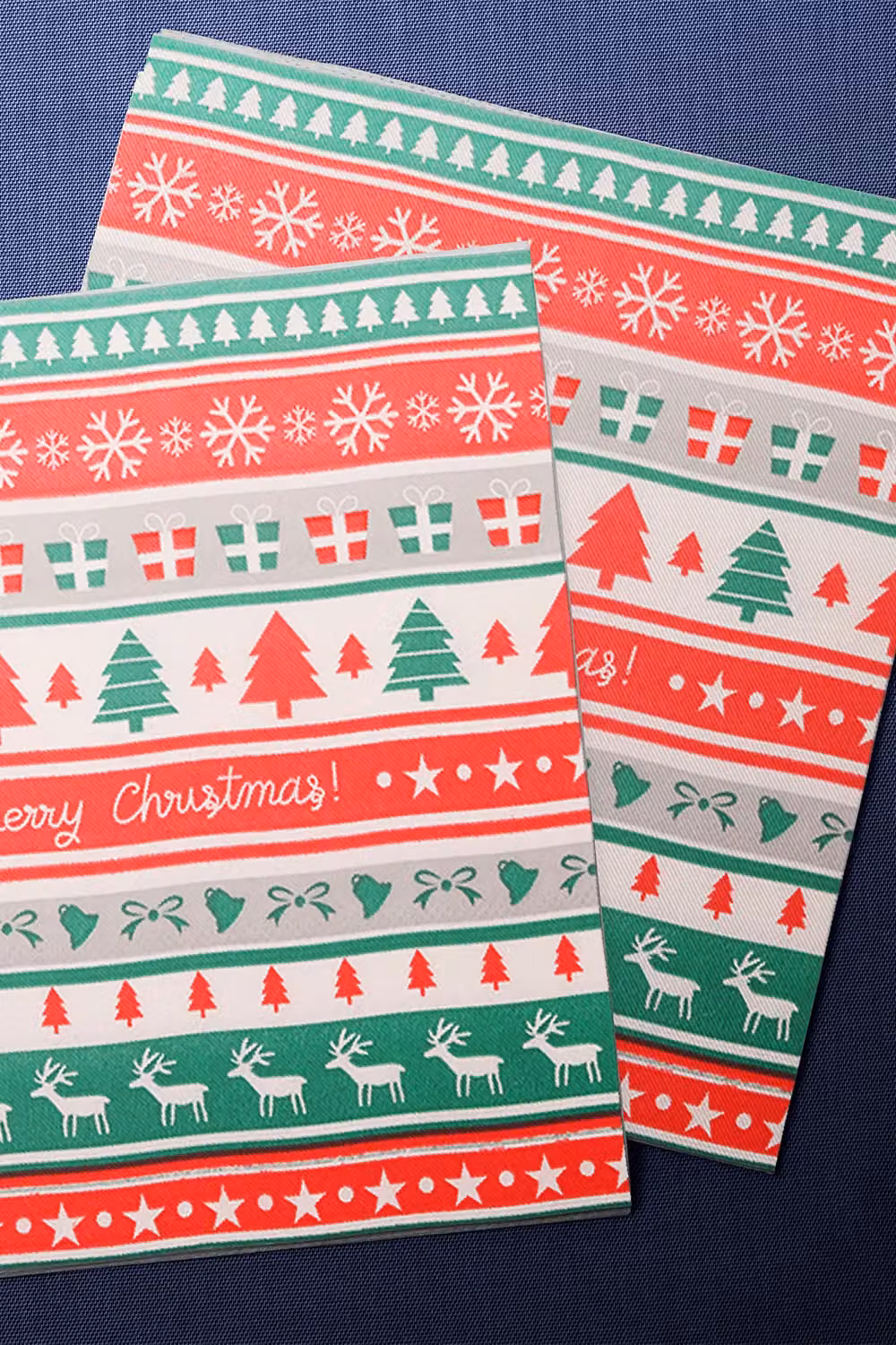 Neel Blue Christmas Reindeer Paper Napkins, Pack of 20, 33 cm – 3