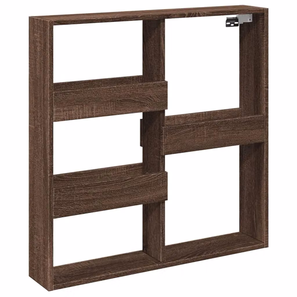 Berkfield Home Brown Oak Wall Cabinet, W: 80 cm, D: 15 cm, H: 80 cm – 2