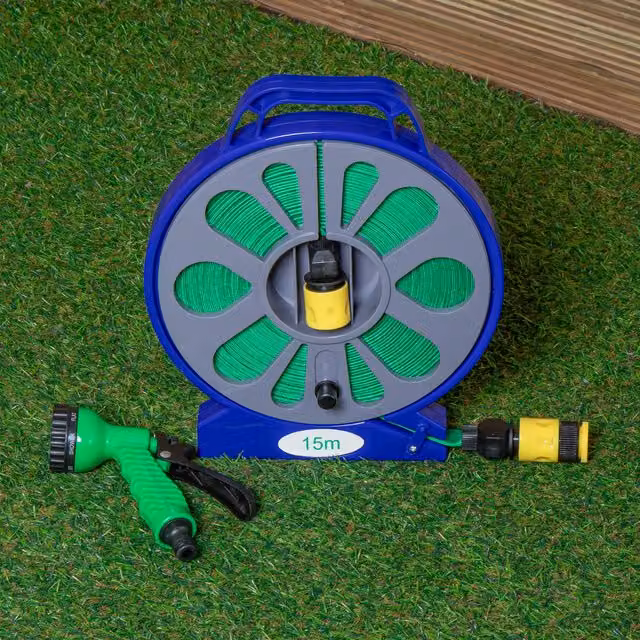 Green Blade BB-HP110 15m Green Flat Garden Hose with Spray Nozzle – 1